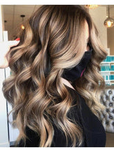 Brown Highlights Human Lace Front Wigs Long 150 Density 100% Human Wavy Lace Wigs - Everyday Wigs